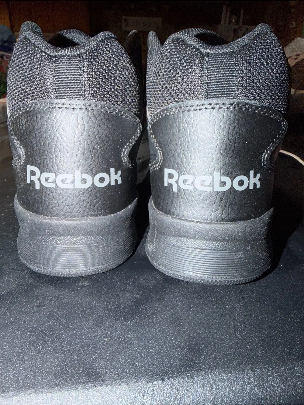 Reebok Black Leather high-Top Sneakers